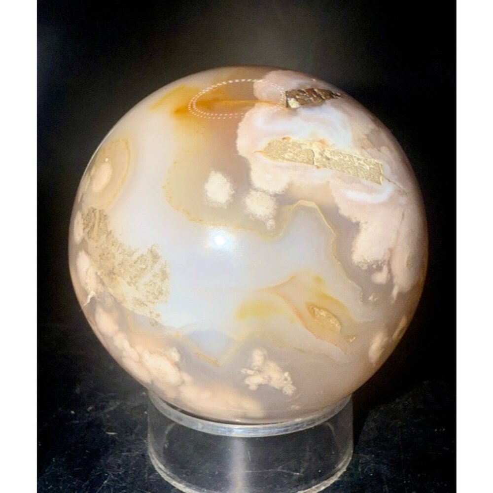 Flower Agate Sphere 49mm | Cherry Blossom Agate Crystal